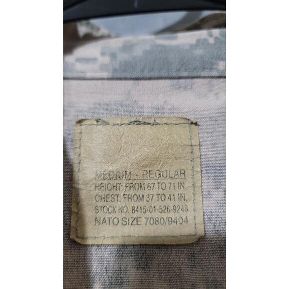 US Army ACU Digital Camo Jacket Medium Regular | Military Combat Coat #37e - Picture 6 of 7